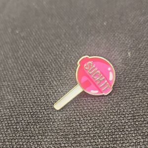Chic Pink Lollipop Brooch